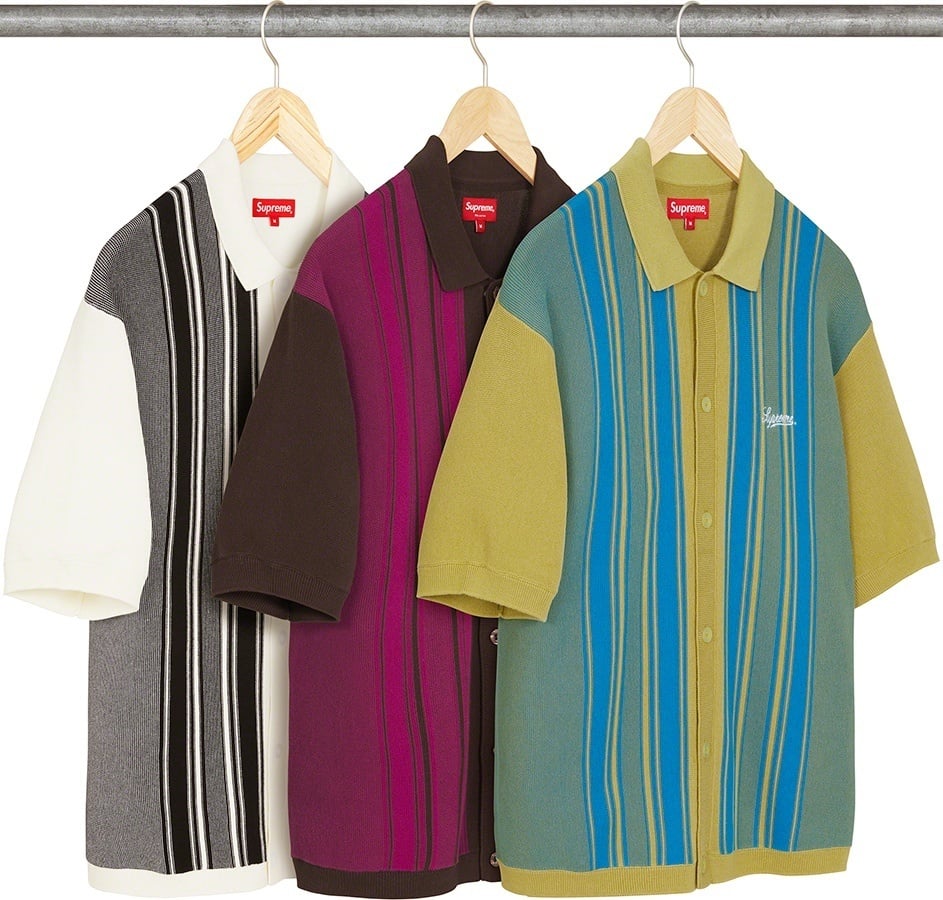 Stripe Button Up Polo